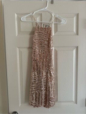 Charlotte Russe Sequin Bodycon Dress in Rose Gold